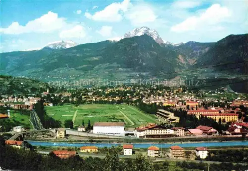 AK / Ansichtskarte MERANO Meran IT Ippodromo Pferderennbahn Passerfluss Stadtansicht Alpen Farbfoto