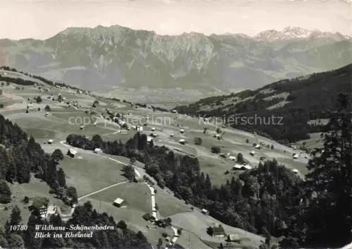 AK / Ansichtskarte Schoenenboden Wildhaus SG Schoenenboden Wildhaus Rheintal Alpen Streusiedlung Wiesen Nadelwald