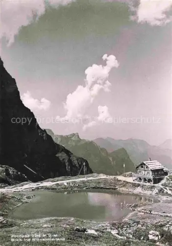 AK / Ansichtskarte Jochpass 2222m Engelberg NW Jochpass Bergsee Berghuette Gebirge Alpen Berglandschaft Nidwaldnerland