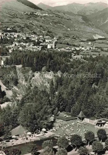 AK / Ansichtskarte Vulpera Tarasp Schuls Scuol GR Vulpera Strandbad Schwimmbad Scuol Sent Wald Bergort Inn-Tal