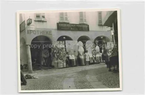 AK / Ansichtskarte LUGANO Lago di Lugano TI Apotheke Eredi-Attilio-Morosoli Laubengang Kopfsteinpflaster Geschaefte Kinder Arkaden