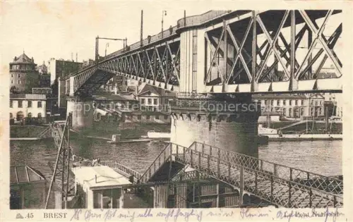 AK / Ansichtskarte BREST 29 Finistere Pont-National Penfeld Bruecke Hafen Metallbruecke Stadtansicht Kai