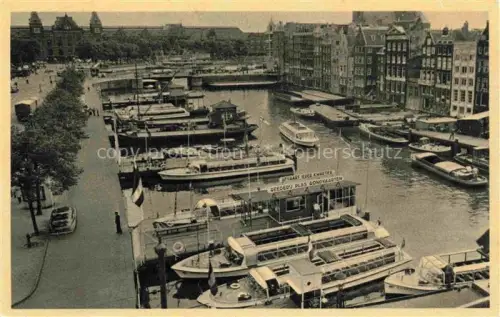 AK / Ansichtskarte Amsterdam  NL Reederij-Plas Damrak Rundfahrt Grachten Boote Hafen Kanal