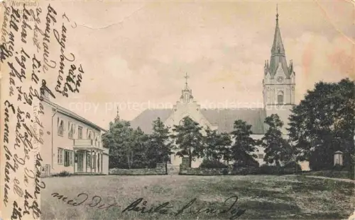 AK / Ansichtskarte Graesmark Kirche Kirchturm Gebaeude Baeume Rasen