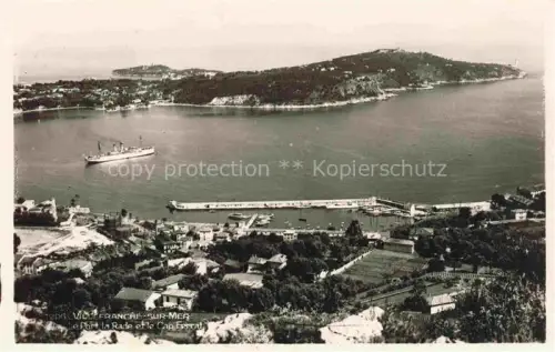 AK / Ansichtskarte Villefranche-sur-Mer NICE 06 Alpes-Maritimes Port Rade Cap-Ferrat Dampfschiff Hafen Bucht Halbinsel Panorama