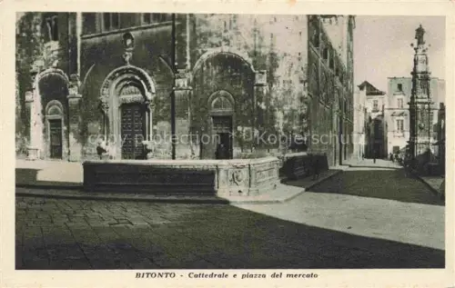 AK / Ansichtskarte Bitonto BARI Puglia IT Cattedrale Piazza-del-Mercato Dom Marktplatz Saeule Romanik Apulien