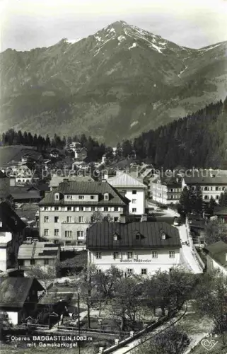 AK / Ansichtskarte BAD GASTEIN Badgastein Pinzgau Pongau AT Gamskarkogel Berg Gasthof-Rossbacher Ortszentrum Alpenpanorama Wald Haeuser Heilbad