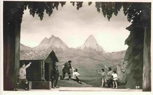 AK / Ansichtskarte Altdorf  UR Tellspiele Baumgartens-Rettung Freilichttheater Bergkulisse Darsteller Berge Kinder