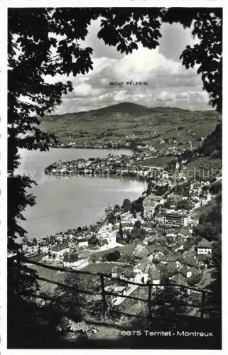 AK / Ansichtskarte Territet Montreux VD Mont-Pélerin Genfersee Stadtpanorama Berge Haeuser Huegel