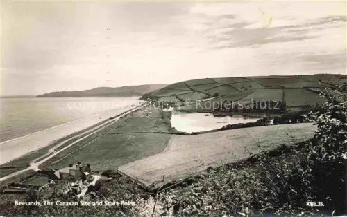 AK / Ansichtskarte Beesands Hallsands Torcross Devon UK Caravan-Site Start-Point Kueste Bucht Strand Wohnwagen Felder Meer