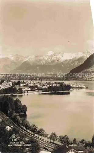 AK / Ansichtskarte ZELL AM SEE Pinzgau-Pongau AT Zeller-See Steinernes-Meer Berge Gletscher Stadtpanorama Eisenbahn Wald