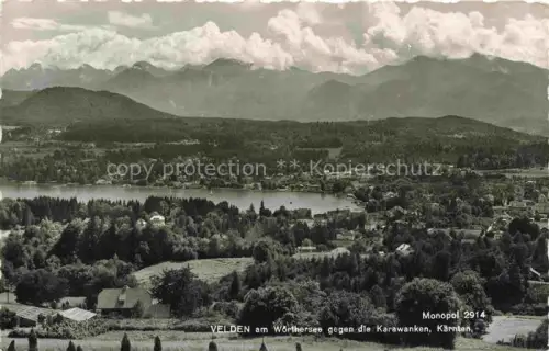 AK / Ansichtskarte Velden  Woerthersee AT Woerthersee Karawanken See Panorama Wald Berge Luftbild Kaernten