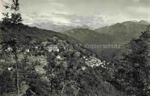 AK / Ansichtskarte Cademario LUGANO TI Kurhaus Bergdorf Wald Bergpanorama Terrassen Laubwald Tessiner-Alpen