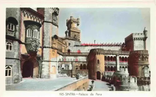 AK / Ansichtskarte Sintra LISBOA PT Palácio-da-Pena Schloss Burganlage Tuerme Arkaden Romantizismus Innenhof