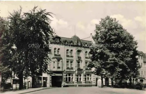 AK / Ansichtskarte Stadtroda Thueringen Hirschbruecke HOG-Zum-Hirsch Hotel Baeume Strasse Gruenderzeitgebaeude