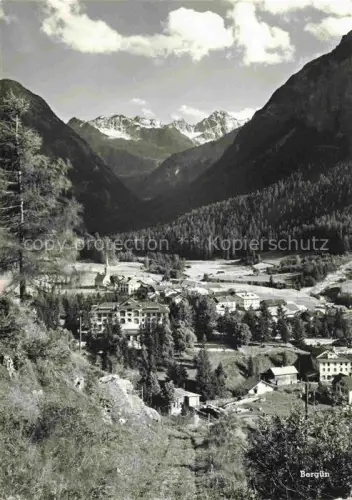 AK / Ansichtskarte Berguen Bravuogn Albula GR Dorf Kirche Berge Tal Wald Hotel