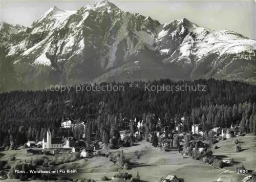 AK / Ansichtskarte Waldhaus Flims GR Piz-Riein Waldhaus Dorf Kirche Berge Wald