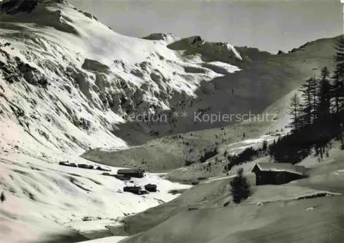AK / Ansichtskarte Sils Maria Maloja GR Fextal Winterlandschaft Schnee Alpen Berghuetten Laerchen