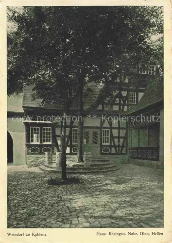 AK / Ansichtskarte KOBLENZ  Rheinland-Pfalz Weindorf Fachwerkhaus Brunnen Innenhof Pflasterstein Ausstellung Rheingau