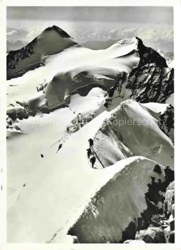 AK / Ansichtskarte Piz Bernina 4049m GR Suedgrat Crast aguezza Piz-Argient Zuppò Bergsteiger Gletscher Hochgebirge