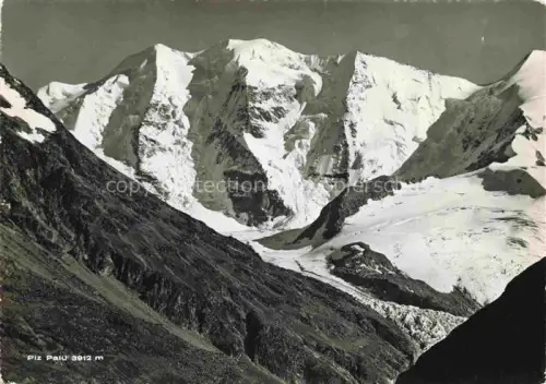 AK / Ansichtskarte Piz Palue 3905m GR Gletscher Nordwand Hochgebirge Bernina Schneefeld Fels