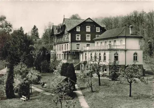 AK / Ansichtskarte St Chrischona Bettingen Riehen BS Haus-Zu-den-Bergen Villa Garten Baeume Park Gruenderzeitvilla Balkon