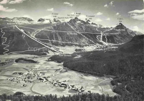 AK / Ansichtskarte Pontresina Maloja GR Muottas-Muragl Celerina Sessellift Alp-Languard Bergbahn Panorama Oberengadin Segantinih tte Talblick