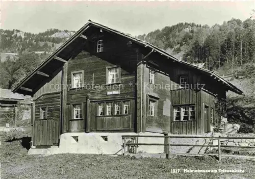 AK / Ansichtskarte Triesenberg Liechtenstein FL Heimatmuseum Holzhaus Bergdorf Wald Walser
