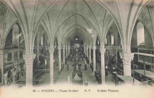 AK / Ansichtskarte ANGERS 49 Maine-et-Loire Musée-St-Jean Museum Gotik Saeulen Kirchenschiff Ausstellung