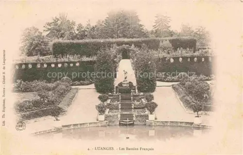 AK / Ansichtskarte Premery Cosne-Cours-sur-Loire 58 Nievre Les-Bassins-Français Schlosspark Brunnen Skulptur Hecken Formgarten Fontaene Château-de-Luanges