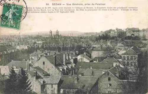 AK / Ansichtskarte SEDAN 08 Ardennes Palatinat Daecher Stadtpanorama Kirche Rue-de-la-Coopérative Guérigny