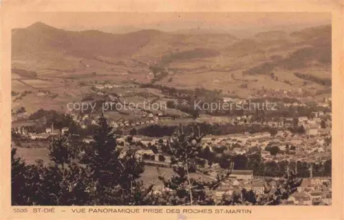 AK / Ansichtskarte Saint-Die-des-Vosges 88 Vosges Roches-St-Martin Stadtpanorama Vogesen Tal Berge Baeume