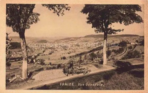 AK / Ansichtskarte Fraize Saint-Die 88 Vosges Tal Stadtpanorama Vogesen Felder Baeume Pferdewagen Bauer