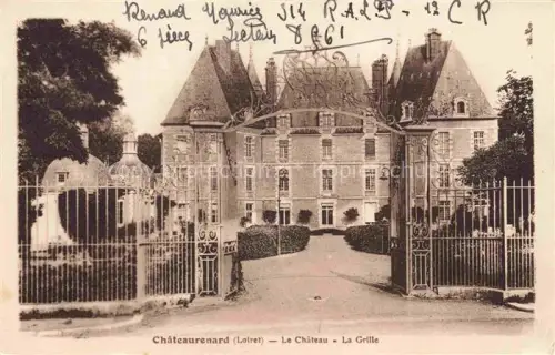 AK / Ansichtskarte Chateaurenard MONTARGIS 45 Loiret Chateau-de-Chateaurenard Schloss Eisentor Gittertor Eingangsportal Park Baeume