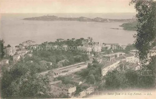 AK / Ansichtskarte Beaulieu-sur-Mer 06 Saint-Jean-Cap-Ferrat Mittelmeer Bucht Panorama Villen Kueste Meer Halbinsel