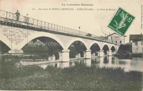 AK / Ansichtskarte Dieulouard NANCY 54 Meurthe-et-Moselle Pont-de-Monze Moselle Bogenbruecke Fluss Radfahrer Lorraine Bruecke