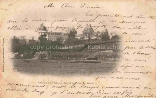 AK / Ansichtskarte Valencay Chateauroux 36 Indre Chateau-de-Valencay Vallée-du-Vahon Schloss Kuppel Park Baeume Hang Felder