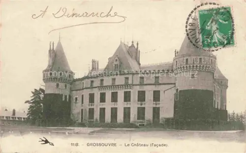 AK / Ansichtskarte Grossouvre Saint-Amand-Montrond 18 Cher Château Fassade Tuerme Schloss Burganlage