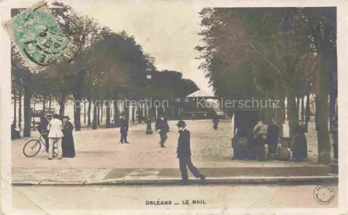 AK / Ansichtskarte ORLEANS 45 Loiret Mail Allee Passanten Kiosk Fahrrad Baeume Promenade