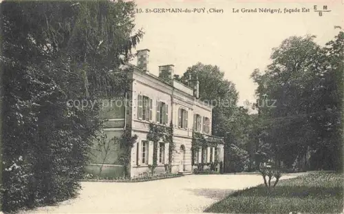 AK / Ansichtskarte St-Germain-du-Puy Grand-Nerigny Herrenhaus Baeume Park Facade-Est Allee