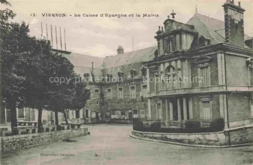 AK / Ansichtskarte VIERZON 18 Cher Caisse-d Epargne Mairie Rathaus Platz Baeume