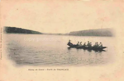 AK / Ansichtskarte Foret de Troncais Meaulne MONTLUCON 03 Allier Etang-de-Goule Foret-de-Troncais See Boot Wald Personen