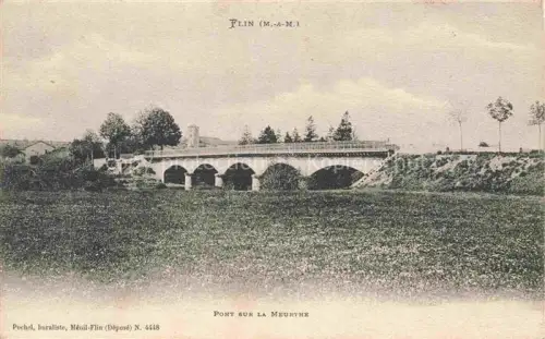 AK / Ansichtskarte Flin Luneville 54 Meurthe-et-Moselle Pont-sur-la-Meurthe Bruecke Meurthe Fluss Wiese Baeume