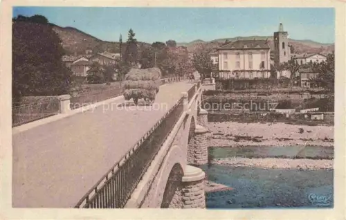 AK / Ansichtskarte St-Jean-du-Gard ALES 30 Gard Pont-Neuf Avenue-de-la-Gare Bruecke Fluss Kirche Heuwagen Ortschaft Berge