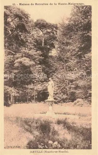 AK / Ansichtskarte Jarville-la-Malgrange NANCY 54 Meurthe-et-Moselle Maison-de-Retraites-de-la-Haute-Malgrange Skulptur Statue Park Baeume Wiese