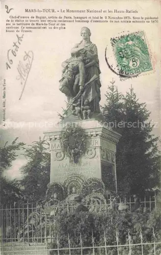 AK / Ansichtskarte Mars-la-Tour 54 Meurthe-et-Moselle Monument-National Hauts-Reliefs Bogino Denkmal Soldaten Kriegsdenkmal Zaun Baeume