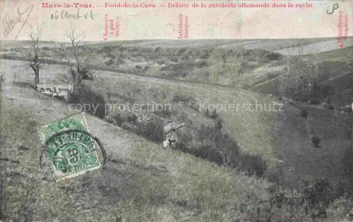 AK / Ansichtskarte Mars-la-Tour 54 Meurthe-et-Moselle Fond-de-la-Cuve Kavallerie Ravin Infanterie Chasseurs Mitrailleuses Schlachtfeld Huegel