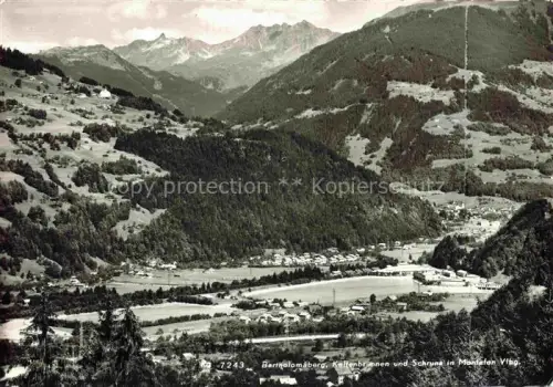 AK / Ansichtskarte Bartholomaeberg 1100m Vorarlberg AT Montafon Kaltenbrunnen Schruns Tal Bergpanorama Wald Wiesen Weiler
