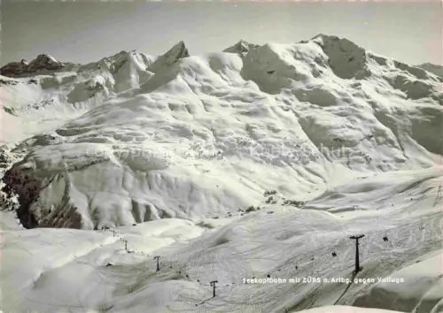 AK / Ansichtskarte Zuers Arlberg Vorarlberg AT Seekopfbahn Skigebiet Valluga Berglandschaft Schnee Arlberg Skipisten