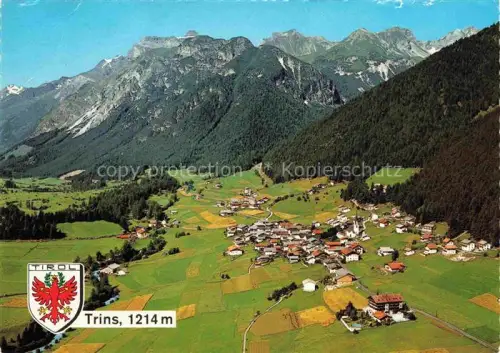 AK / Ansichtskarte Trins Gschnitztal Innsbruck Tirol AT Gschnitztal Ortsansicht Wiesen Bergwald Kirchturm Berge Hochgebirge